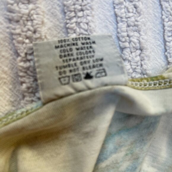 C.M.C by Color Me Cotton Small Asymmetric Neck Printed 3/4 Sleeve Top Green - Picture 7 of 7